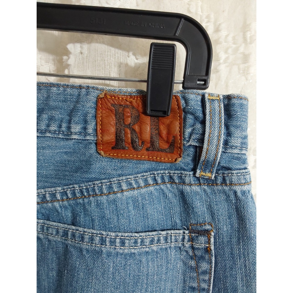 Ralph Lauren Thompson Loose Fit Jeans Mens 36x34  Wide Leg RL Patch